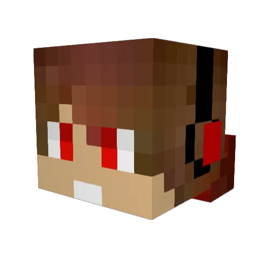 Spazzkiller_20 Minecraft avatar head, 3D render