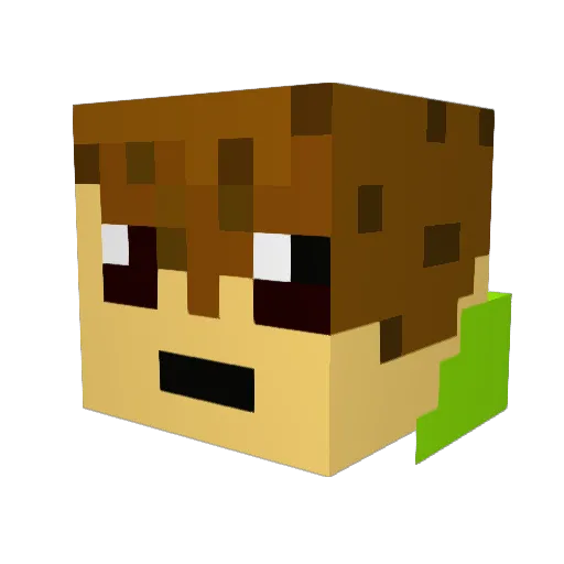 SpazzyMagee85 Minecraft avatar head, 3D render