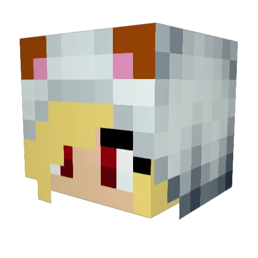 Spazzy_Chick Minecraft avatar head, 3D render