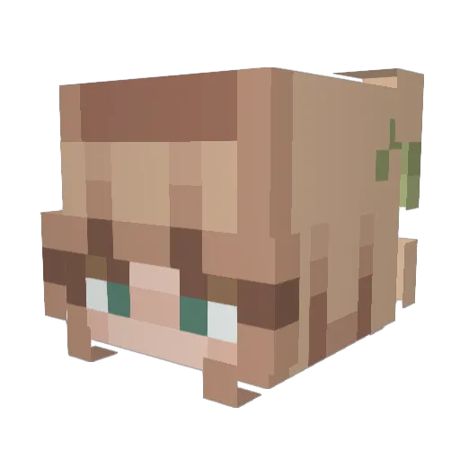 SpcGhost Minecraft avatar head, 3D render