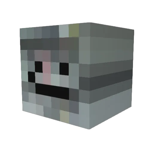 SpdrVenom Minecraft avatar head, 3D render