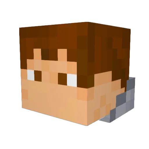 SpePson Minecraft avatar head, 3D render