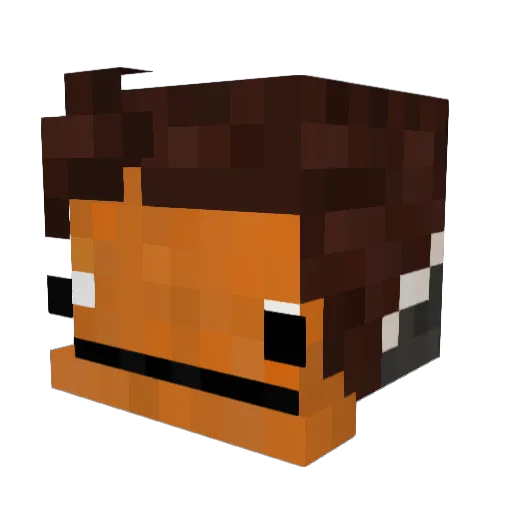 Speachless Minecraft avatar head, 3D render