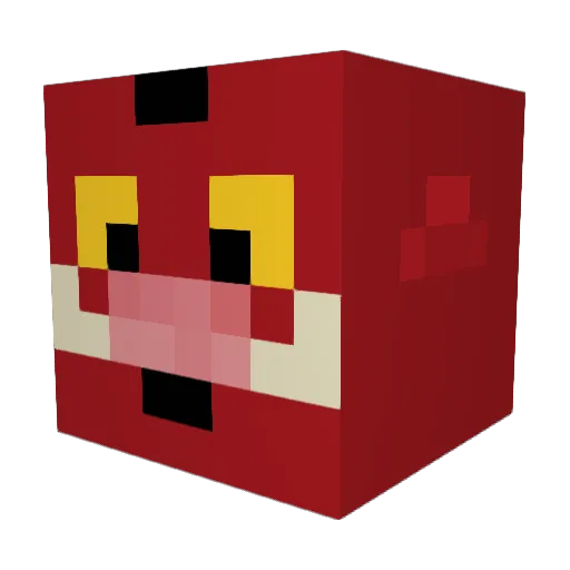 Speakas Minecraft avatar head, 3D render