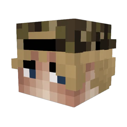 Speakor Minecraft avatar head, 3D render
