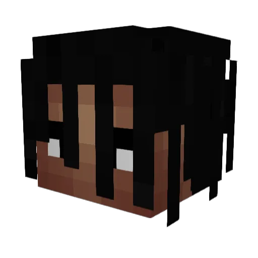 Spearless Minecraft avatar head, 3D render