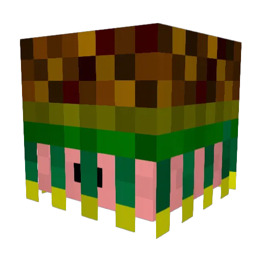 Spearmaster Minecraft avatar head, 3D render