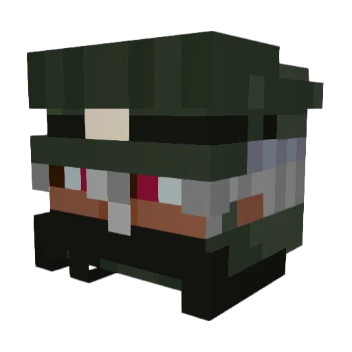 SpecMood Minecraft avatar head, 3D render