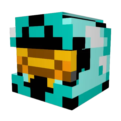 Spec_9X Minecraft avatar head, 3D render