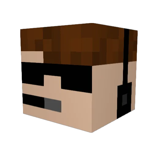 SpecialAgent_JB Minecraft avatar head, 3D render