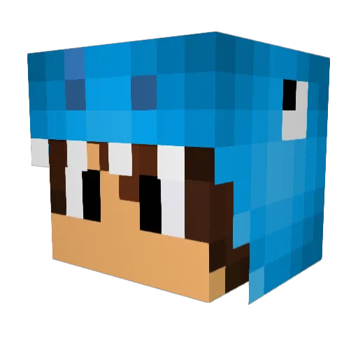 SpecialHats Minecraft avatar head, 3D render
