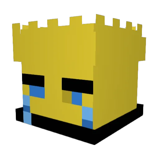 SpecialMind Minecraft avatar head, 3D render