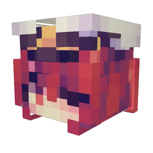 SpecialWeek11 Minecraft avatar head, 3D render