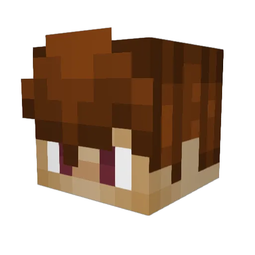 SpecialyPotato Minecraft avatar head, 3D render