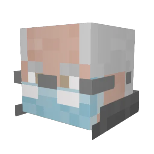 SpecificOcean_TV Minecraft avatar head, 3D render