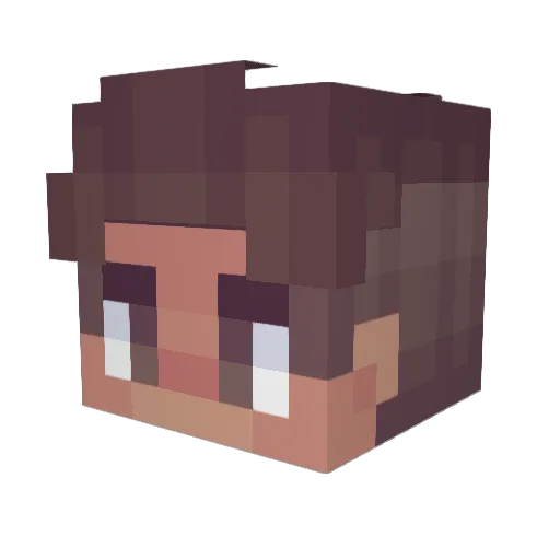 Specimen_ Minecraft avatar head, 3D render