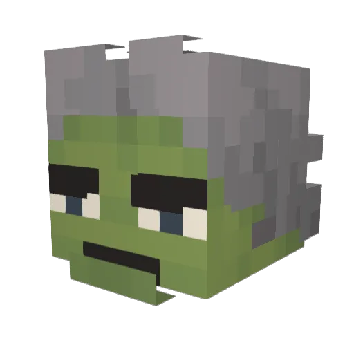 Specis Minecraft avatar head, 3D render