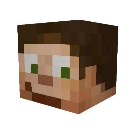 Speckzeit Minecraft avatar head, 3D render