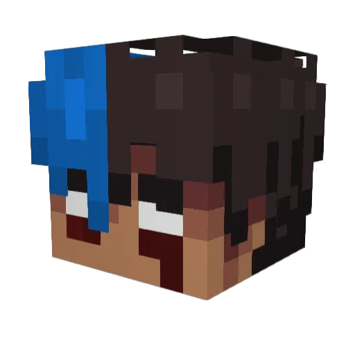 SpectMine Minecraft avatar head, 3D render