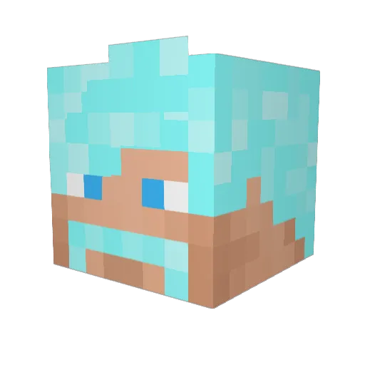SpecterMC Minecraft avatar head, 3D render