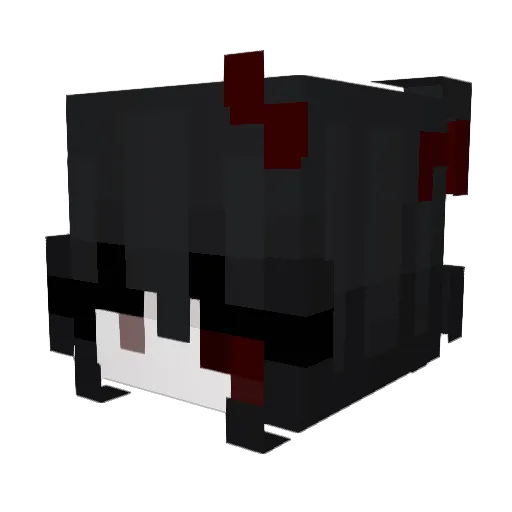Spectersha Minecraft avatar head, 3D render