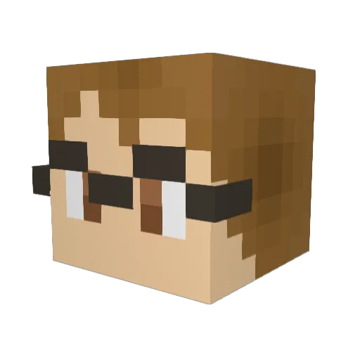 Specticks Minecraft avatar head, 3D render