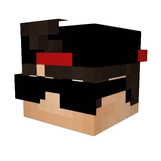 Spectorel Minecraft avatar head, 3D render