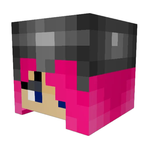 SpectralHoe Minecraft avatar head, 3D render