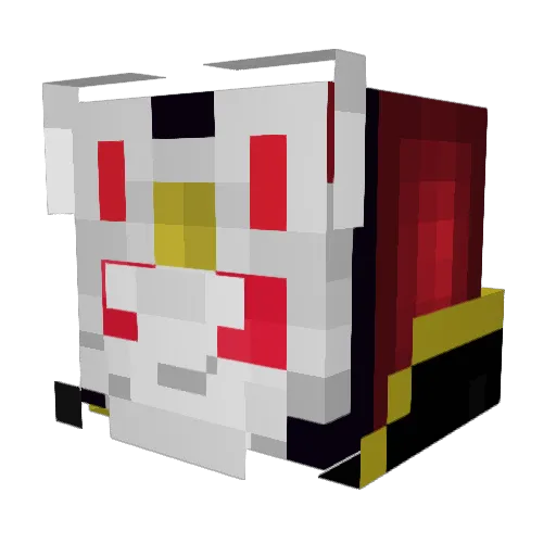 SpectralJJ Minecraft avatar head, 3D render