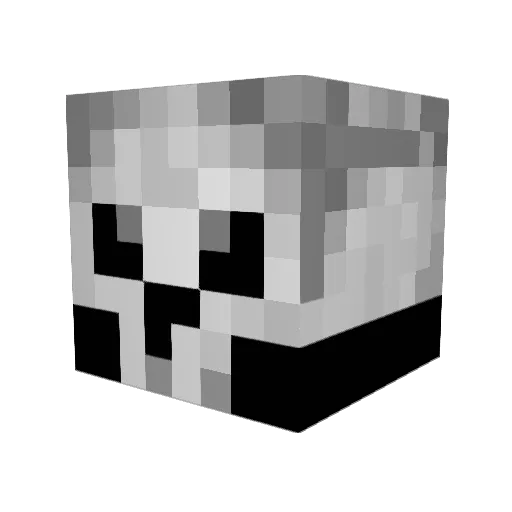 SpectralWerewolf Minecraft avatar head, 3D render
