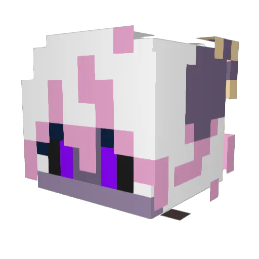 Spectrallia Minecraft avatar head, 3D render