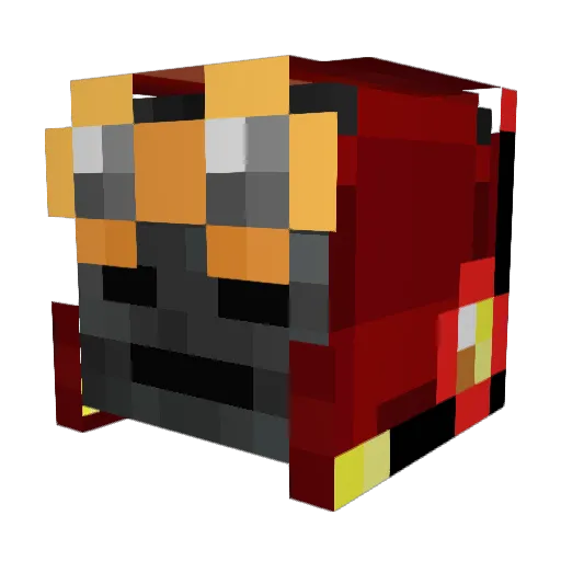 Spectrasonic Minecraft avatar head, 3D render