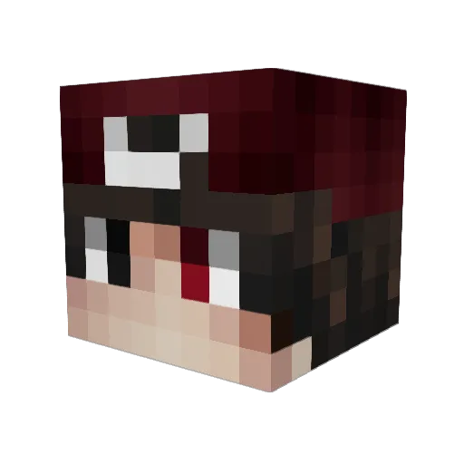 SpectreGaming123 Minecraft avatar head, 3D render