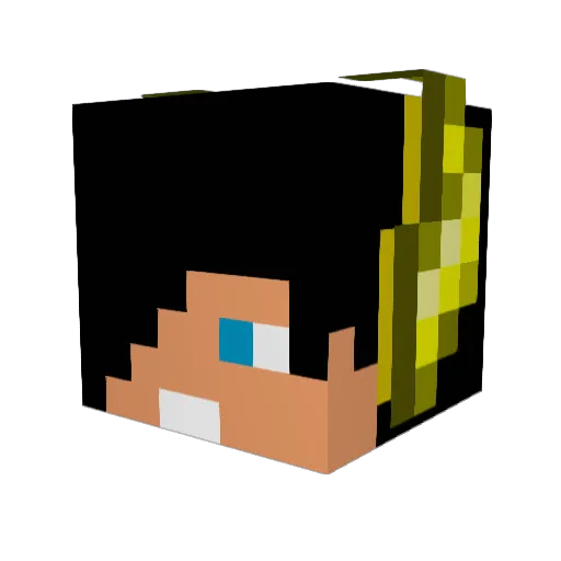 SpectreK Minecraft avatar head, 3D render