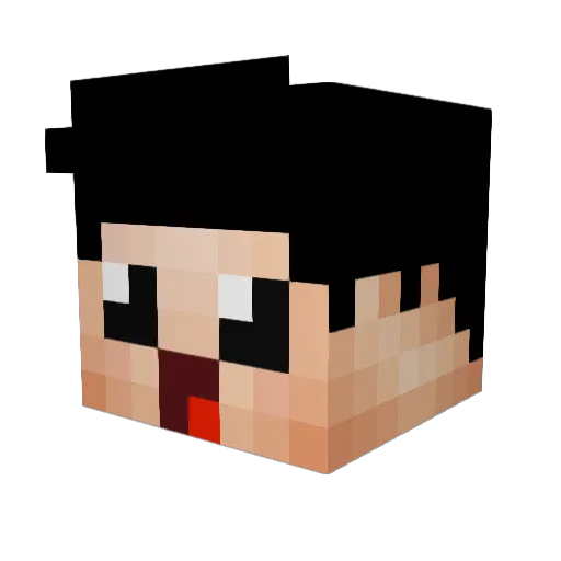 Spectreal Minecraft avatar head, 3D render