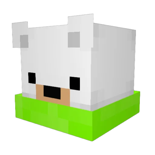 Spectree Minecraft avatar head, 3D render