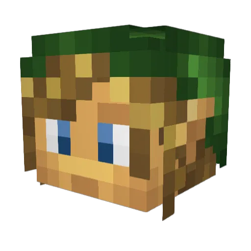 Spectrix22 Minecraft avatar head, 3D render