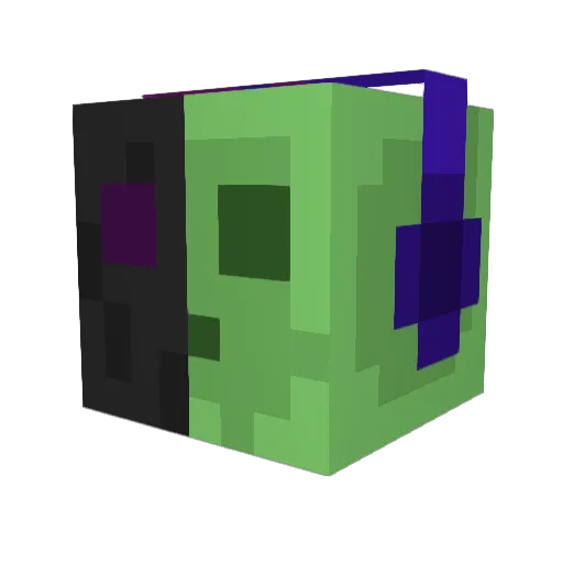 SpectroSlim974 Minecraft avatar head, 3D render