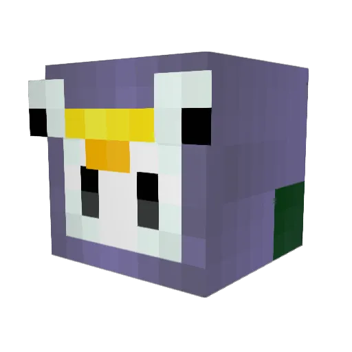 Spectroamer Minecraft avatar head, 3D render