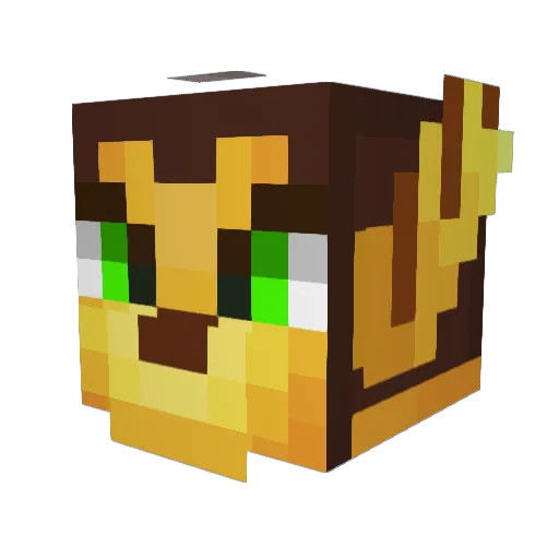 Spectrowhizz Minecraft avatar head, 3D render