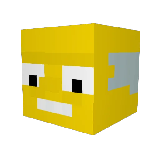 Spectrum740_ Minecraft avatar head, 3D render