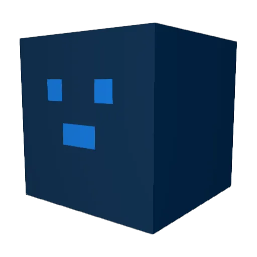 Spectrune Minecraft avatar head, 3D render