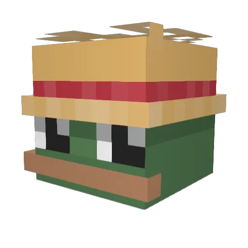 SpecularSpectre Minecraft avatar head, 3D render