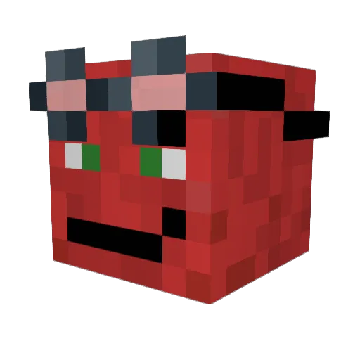 SpecyExtreme Minecraft avatar head, 3D render
