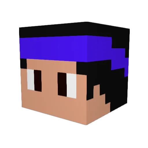 Sped_Eddie Minecraft avatar head, 3D render