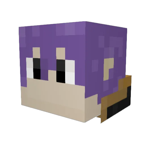 Spedimus Minecraft avatar head, 3D render