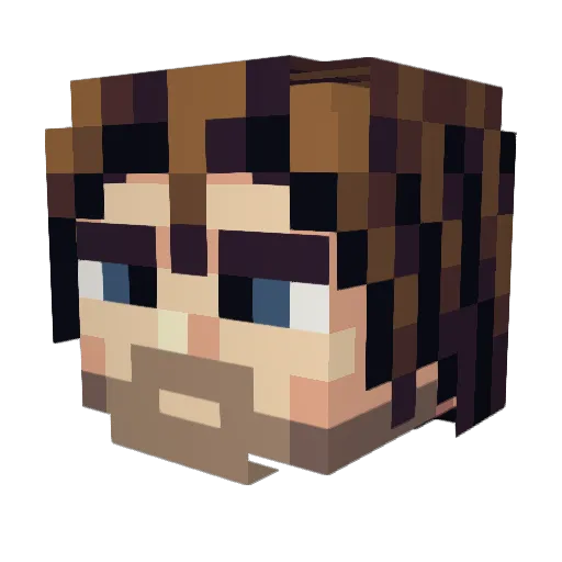 Speditus Minecraft avatar head, 3D render