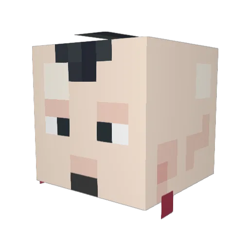 SpeeRed Minecraft avatar head, 3D render