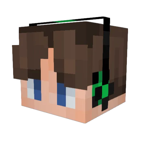 SpeedGamiX Minecraft avatar head, 3D render