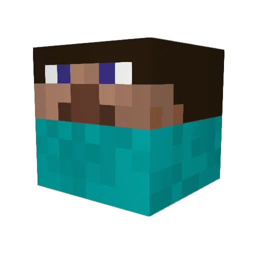SpeedLan Minecraft avatar head, 3D render